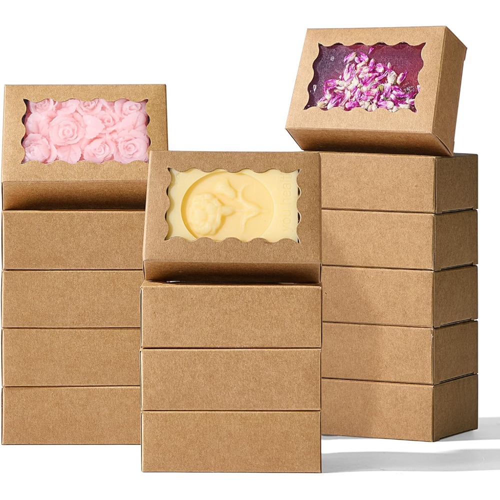 Kraft Paper Box - 40PCS Kraft Paper Soap Boxes with