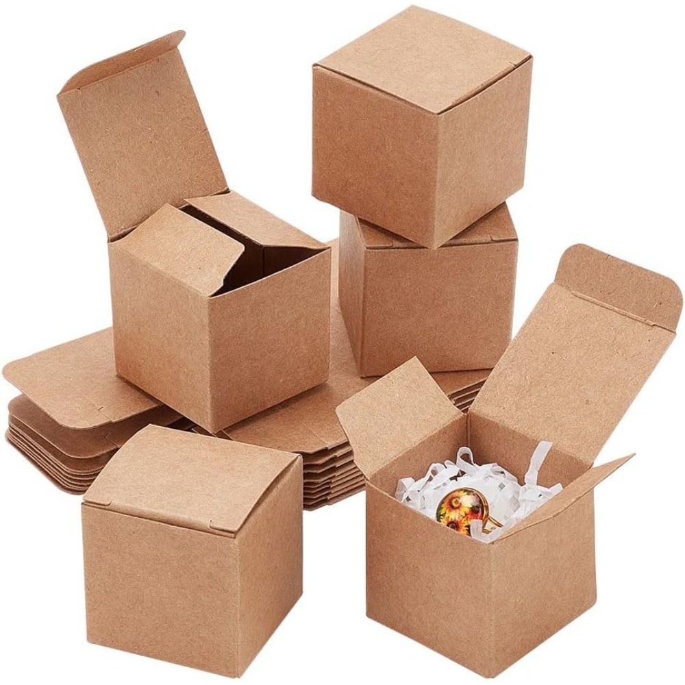 Kraft Paper Box - 30 Pack Kraft Paper Boxes 1.6x1.6x1.6