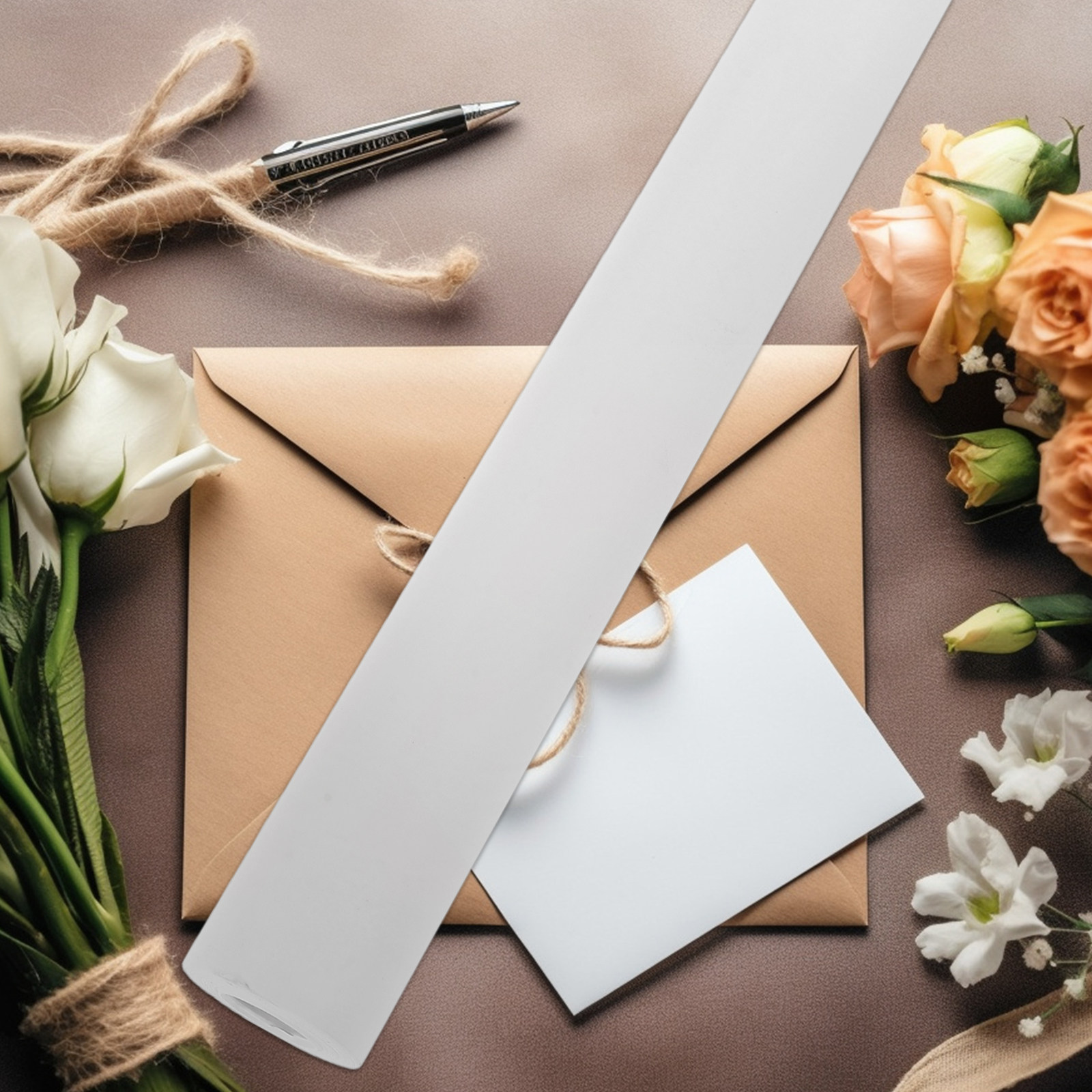 1 Roll Floral Wrapping Paper P - Kraft Paper Box ulasan dan harga
