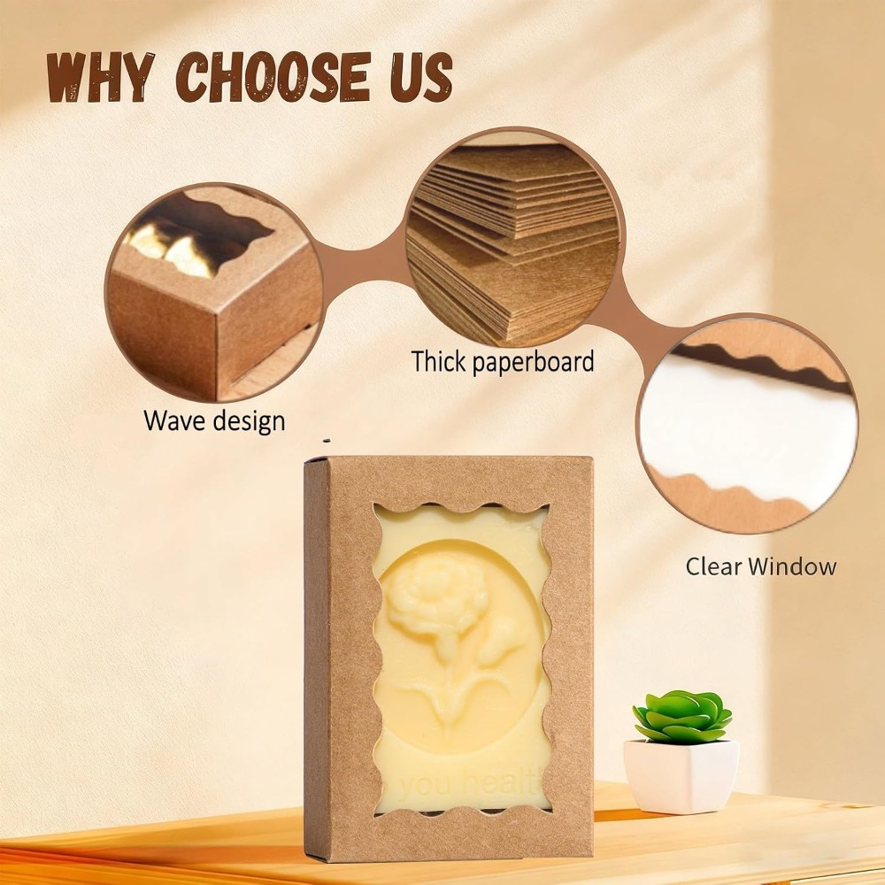 40PCS Kraft Paper Soap Boxes w - Kraft Paper Box ulasan dan harga