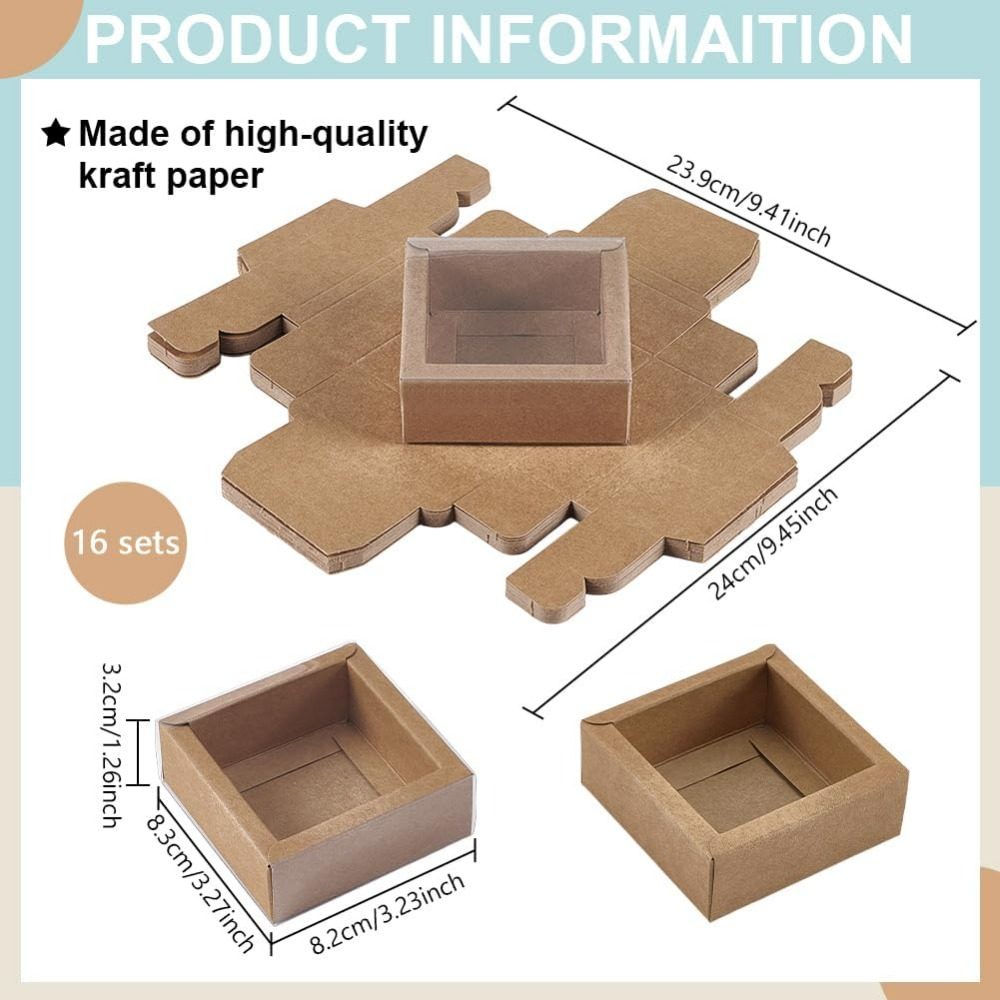 16pcs Kraft Paper Drawer Box 3 - Kraft Paper Box ulasan dan harga