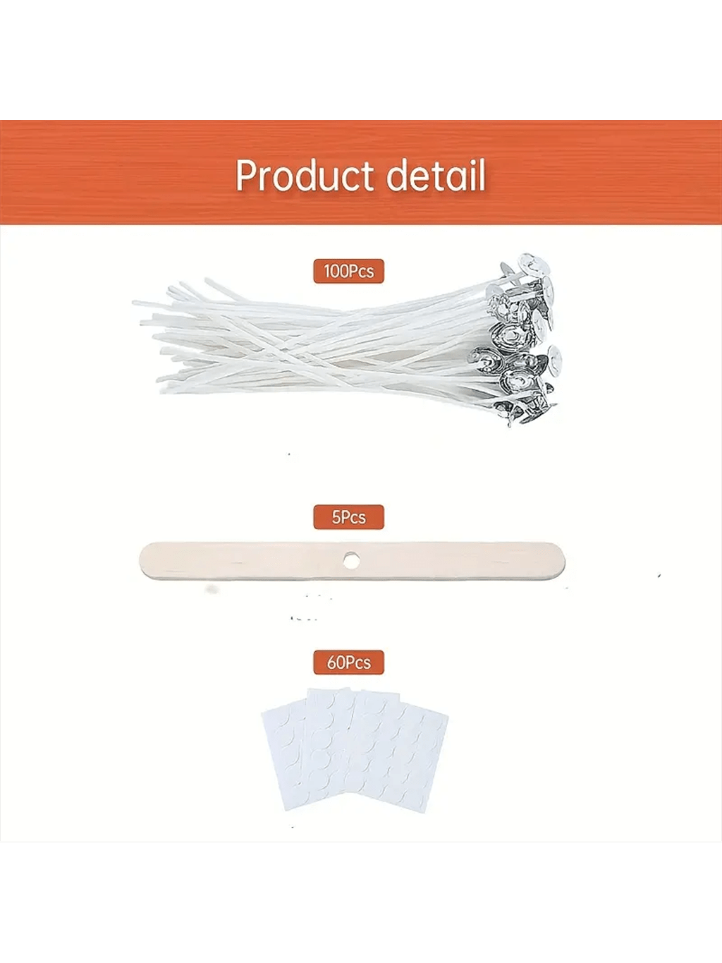 100Pcs Cotton Candle Wick 15cm - Cotton Wick 6 Inch ulasan dan harga