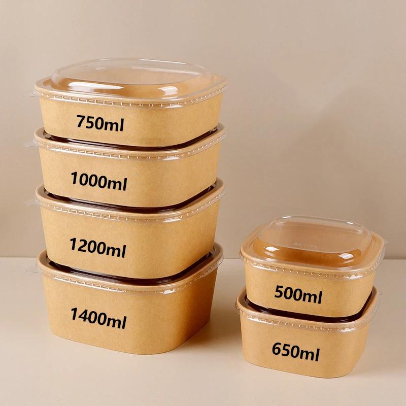 #10Pcs Disposable Lunch Box Kr - Kraft Paper Box ulasan dan harga