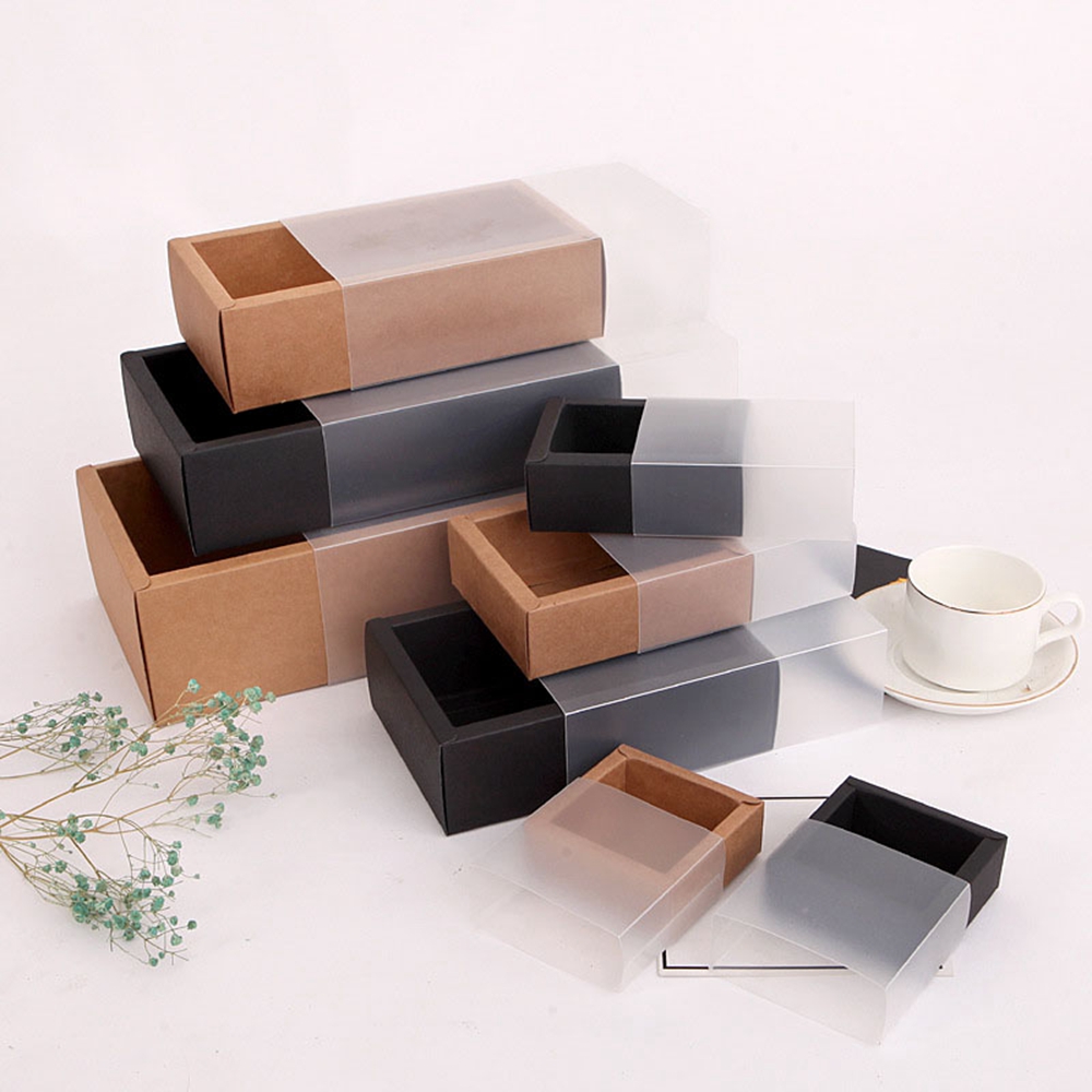 PVC Window Transparent Drawer  - Kraft Paper Box ulasan dan harga