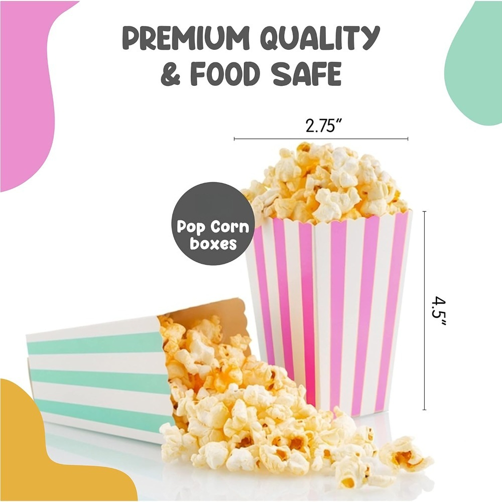 24pcs Mini Popcorn & Candy Fav - Kraft Paper Box ulasan dan harga