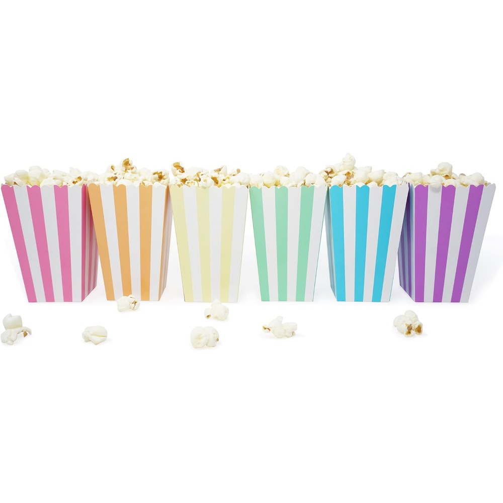 24pcs Mini Popcorn & Candy Fav - Kraft Paper Box ulasan dan harga