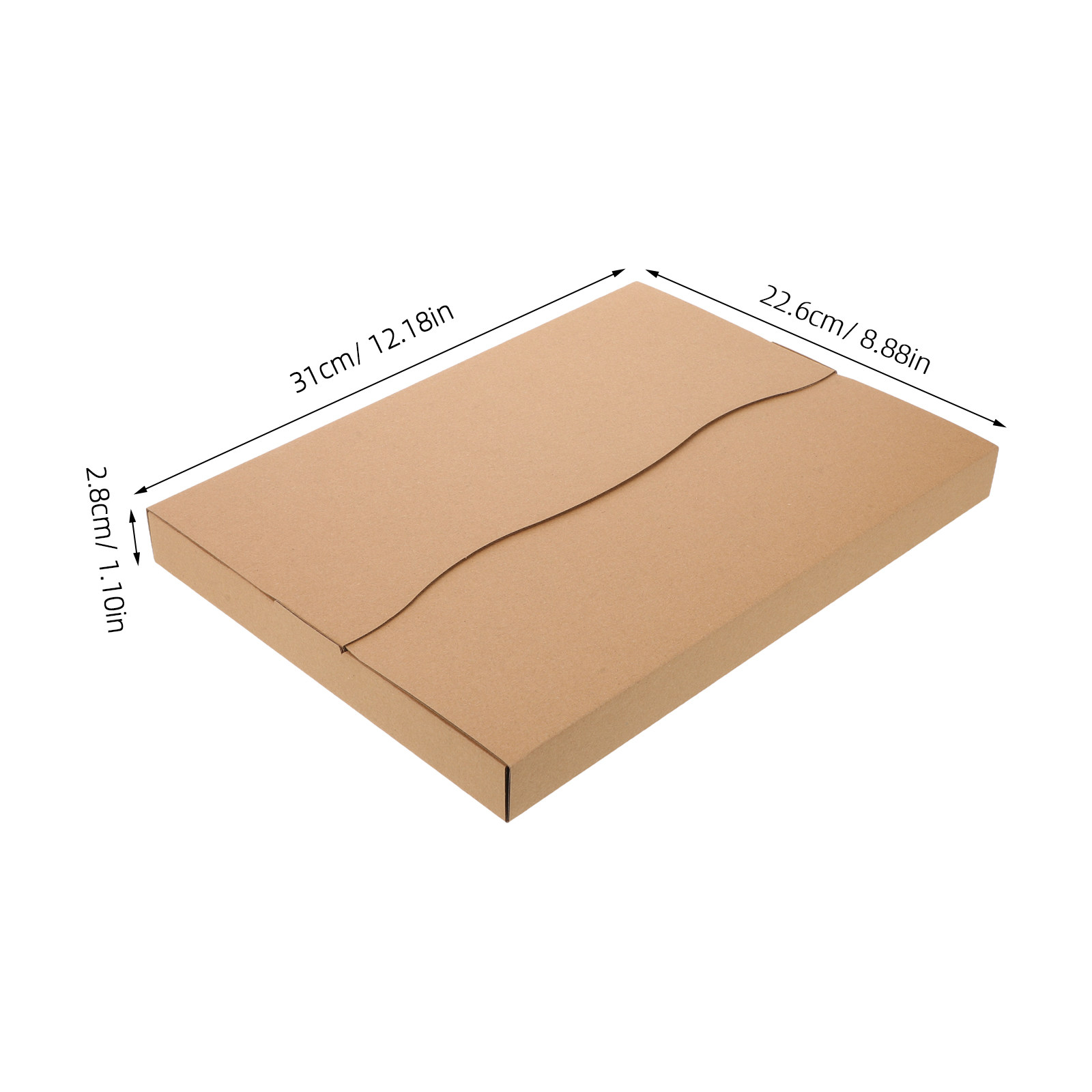 20Pcs Kraft Paper Mailing Boxe - Kraft Paper Box ulasan dan harga