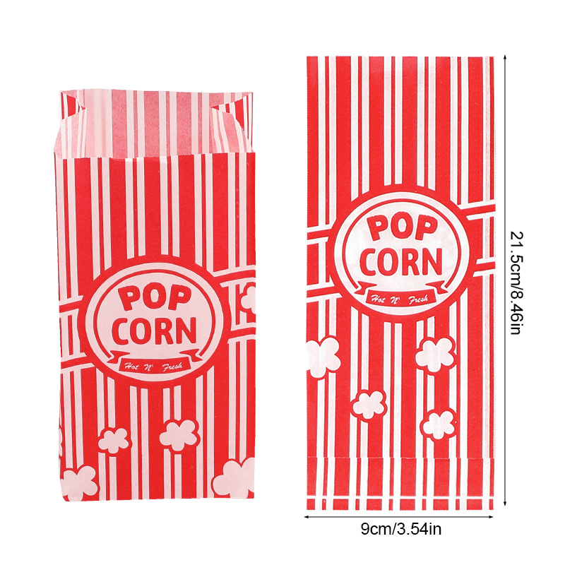 50Pcs Popcorn Packaging Bags S - Kraft Paper Box ulasan dan harga
