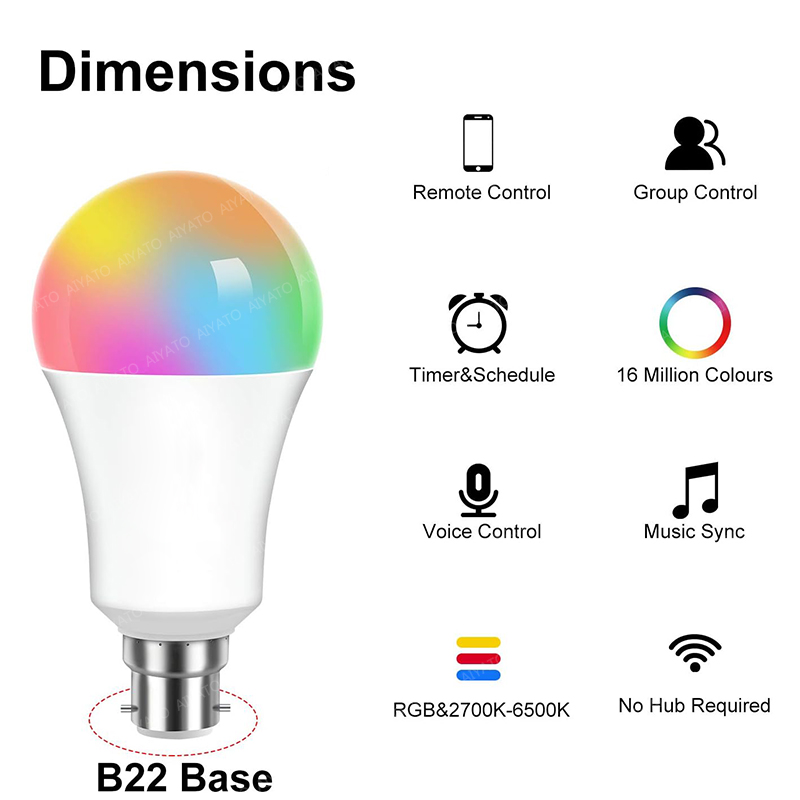 B22 Base UK TUYA Wifi Smart Bu - Candle Making Supplies Uk ulasan dan harga